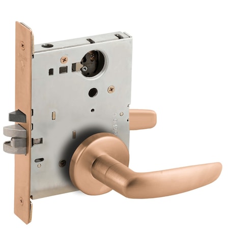 Schlage Grade 1 Storeroom Mortise Lock, Less Cylinder, 07 Lever, B Rose, Satin Bronze Clear Coated Finish, F L9080L 07B 612